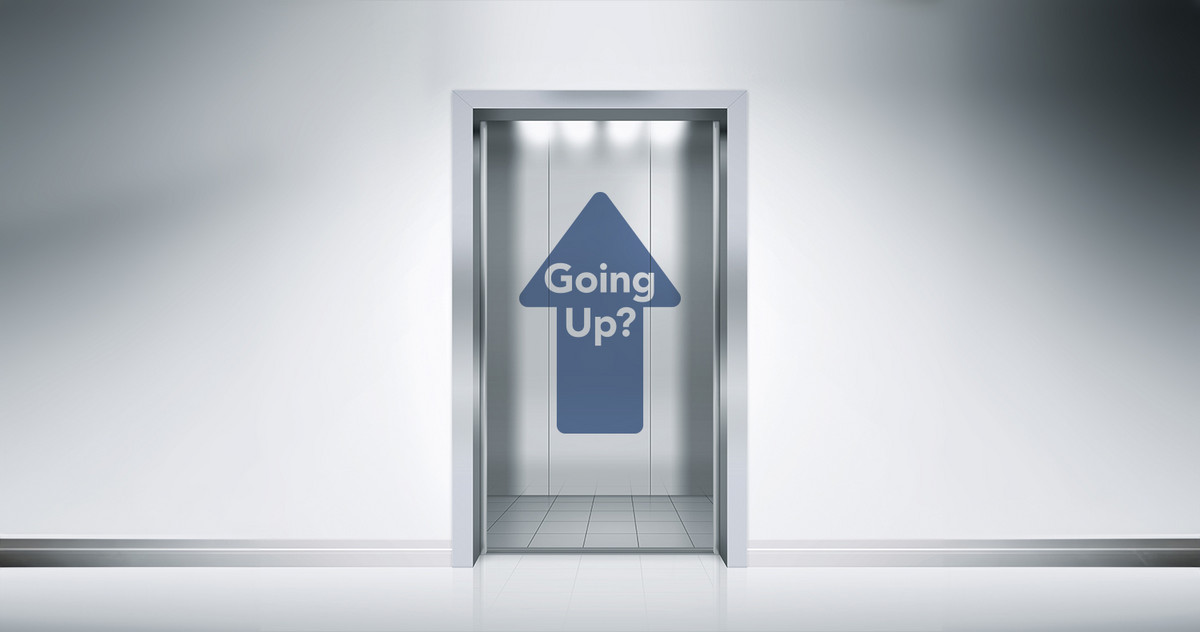Some people get the elevator themselves, but there's nothing wrong with sending the elevator down yourself. Image: shutterstock, Axstokes