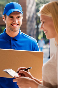 A man delivering a parcel